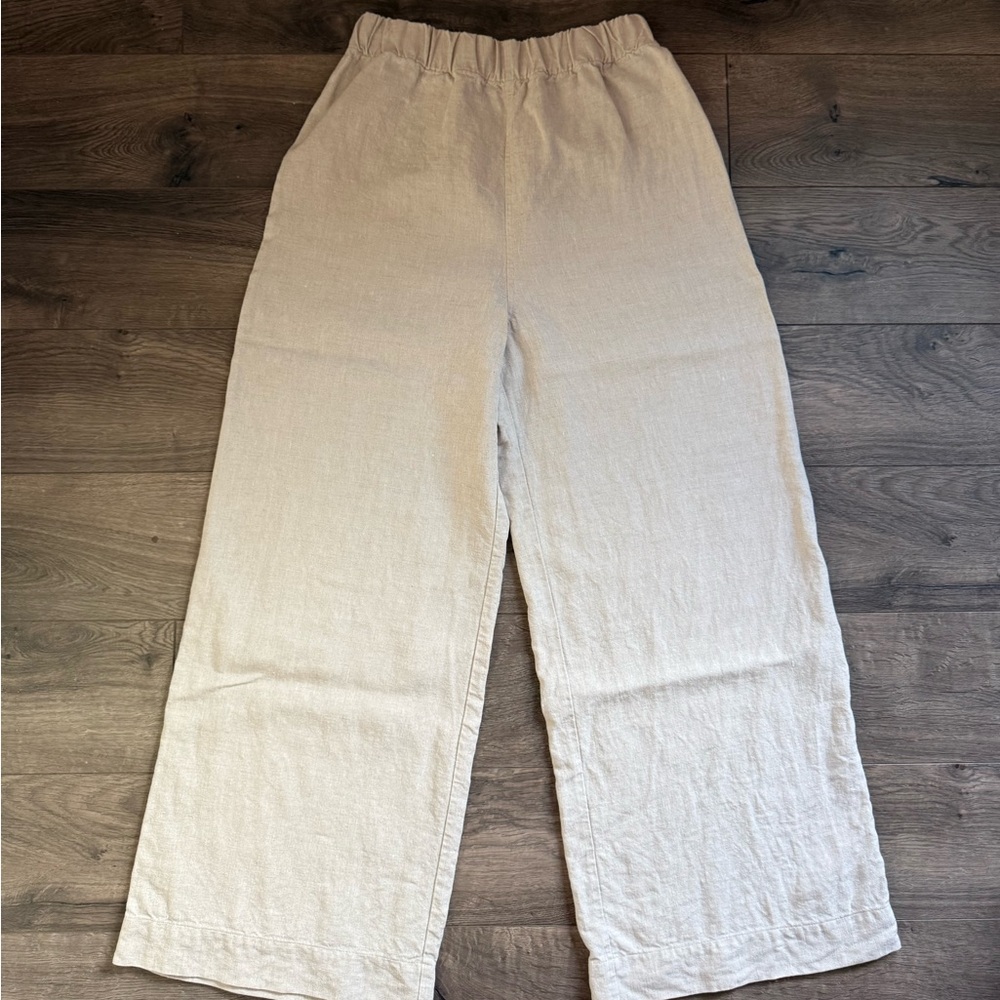 Florence Pant in Midweight Linen - Flax / M / Tall